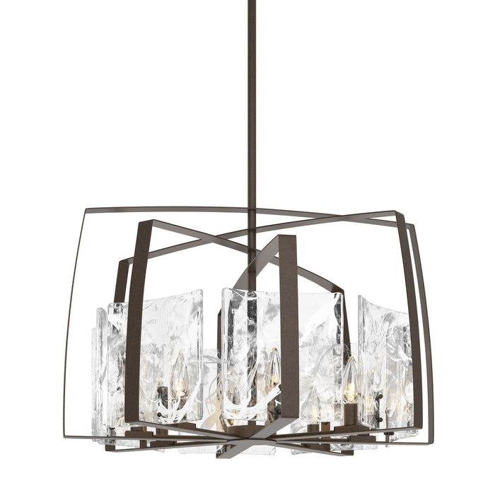 Hubbardton Forge 131312-SKT-MULT-05-YR0699 Eight Light Pendant, Bronze