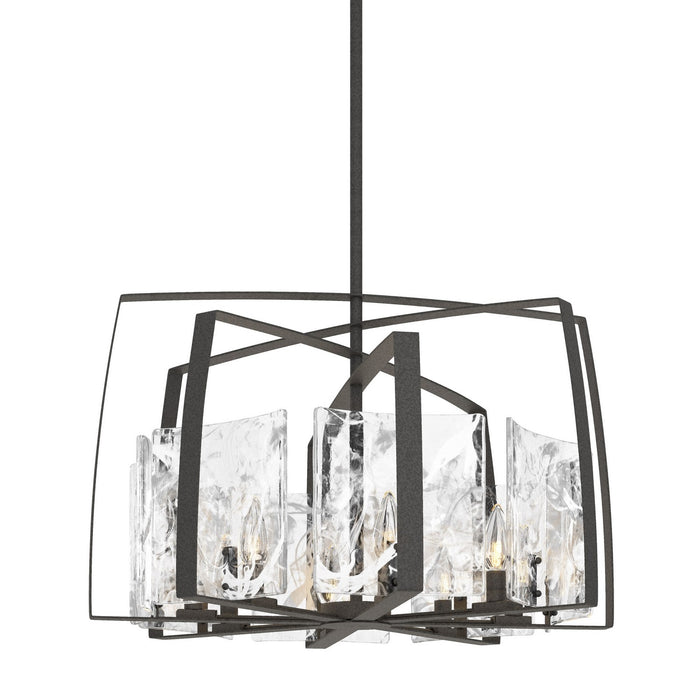 Hubbardton Forge 131312-SKT-MULT-20-YR0699 Eight Light Pendant, Natural Iron