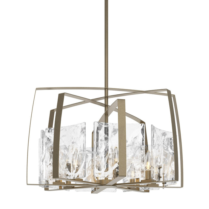 Hubbardton Forge 131312-SKT-MULT-84-YR0699 Eight Light Pendant, Soft Gold