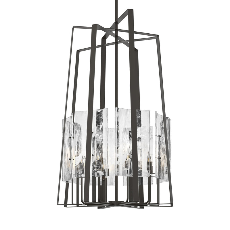 Hubbardton Forge 131313-SKT-MULT-07-YR0729 Eight Light Pendant, Dark Smoke