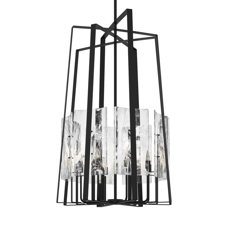 Hubbardton Forge 131313-SKT-MULT-10-YR0729 Eight Light Pendant, Black