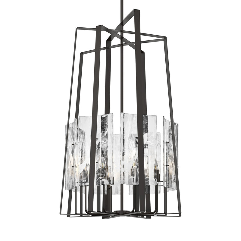 Hubbardton Forge 131313-SKT-MULT-14-YR0729 Eight Light Pendant, Oil Rubbed Bronze