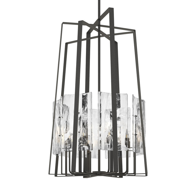 Hubbardton Forge 131313-SKT-MULT-20-YR0729 Eight Light Pendant, Natural Iron