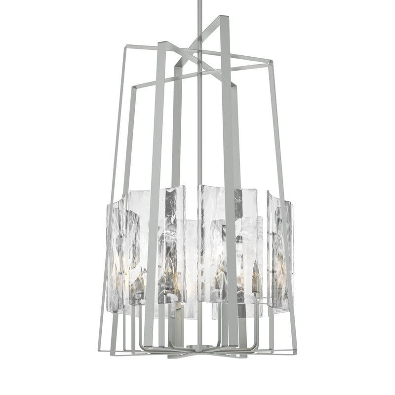 Hubbardton Forge 131313-SKT-MULT-82-YR0729 Eight Light Pendant, Vintage Platinum