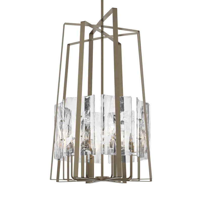 Hubbardton Forge 131313-SKT-MULT-84-YR0729 Eight Light Pendant, Soft Gold
