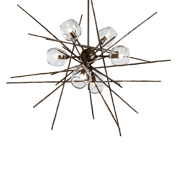 Hubbardton Forge 131590-SKT-MULT-05-ZM0709 Six Light Pendant, Bronze