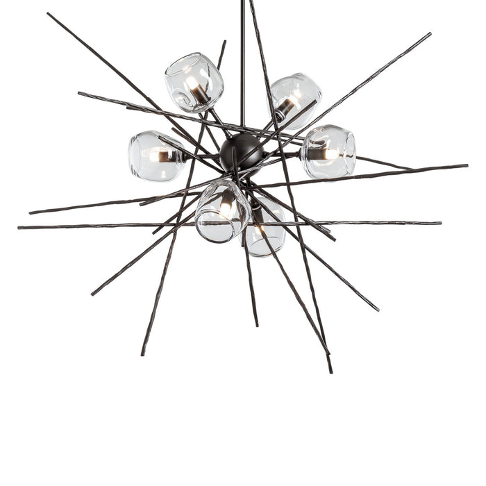 Hubbardton Forge 131590-SKT-MULT-07-ZM0709 Six Light Pendant, Dark Smoke