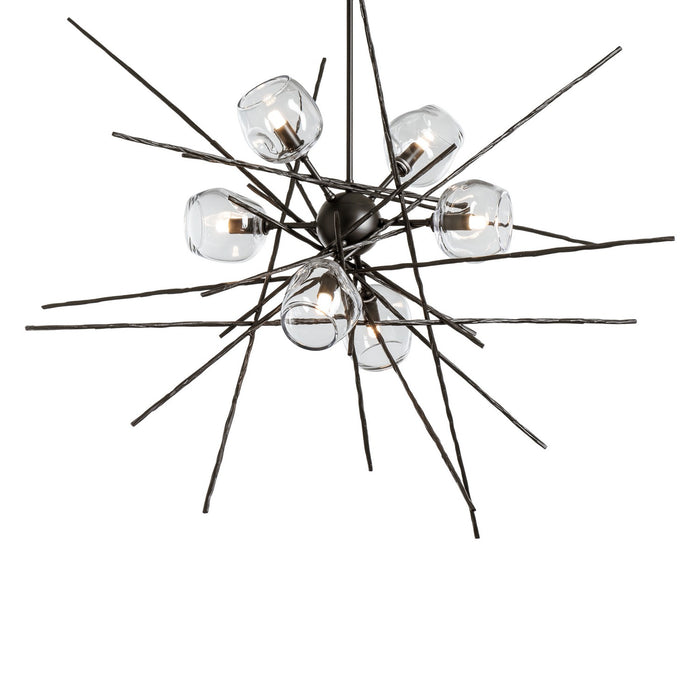 Hubbardton Forge 131590-SKT-MULT-14-ZM0709 Six Light Pendant, Oil Rubbed Bronze