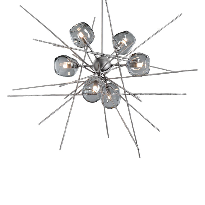 Hubbardton Forge 131590-SKT-MULT-82-YL0709 Six Light Pendant, Vintage Platinum