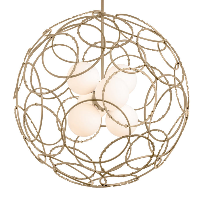 Hubbardton Forge 131602-SKT-MULT-84-GG0677 Six Light Pendant, Soft Gold