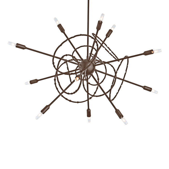 Hubbardton Forge 131604-SKT-MULT-05 12 Light Pendant, Bronze