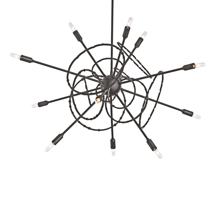 Hubbardton Forge 131604-SKT-MULT-07 12 Light Pendant, Dark Smoke