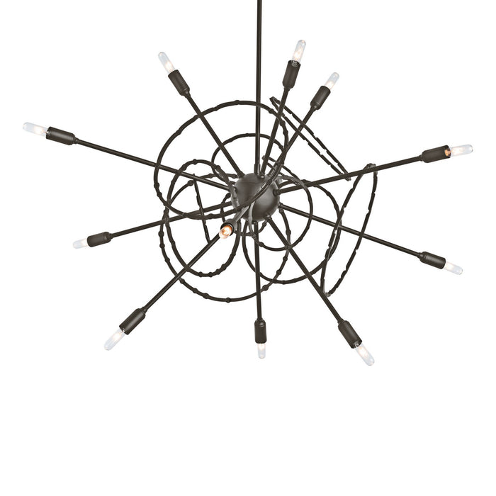 Hubbardton Forge 131604-SKT-MULT-14 12 Light Pendant, Oil Rubbed Bronze
