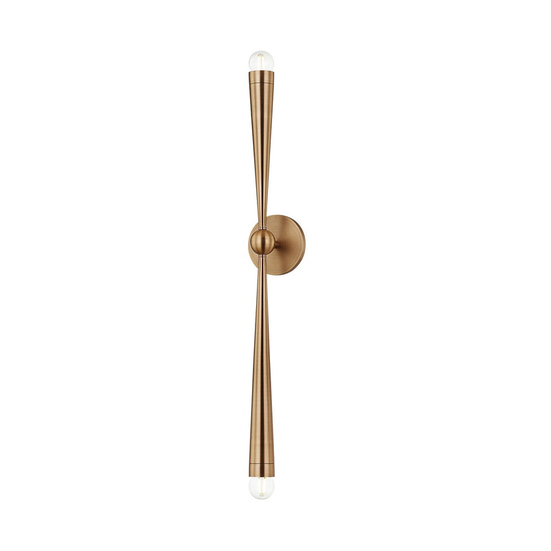 Troy Lighting B1034-PBR Two Light Wall Sconce, Patina Brass
