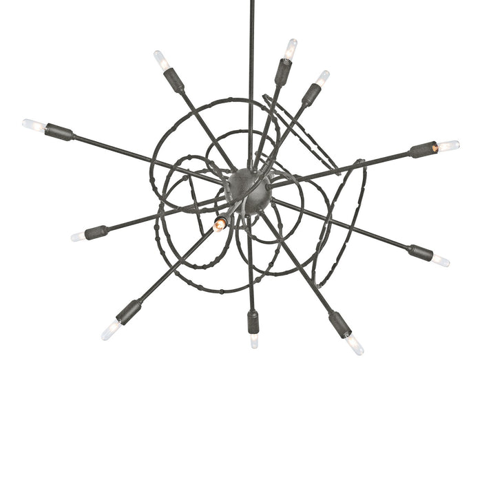 Hubbardton Forge 131604-SKT-MULT-20 12 Light Pendant, Natural Iron