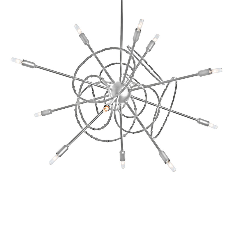Hubbardton Forge 131604-SKT-MULT-85 12 Light Pendant, Sterling