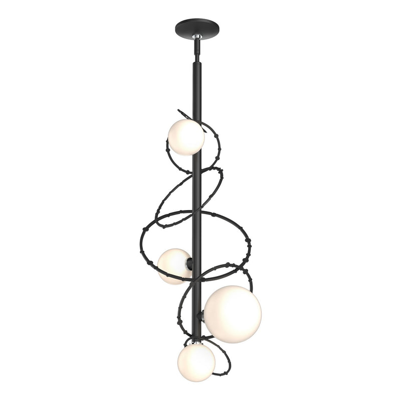 Hubbardton Forge 131606-SKT-MULT-10-GG0712 Four Light Pendant, Black