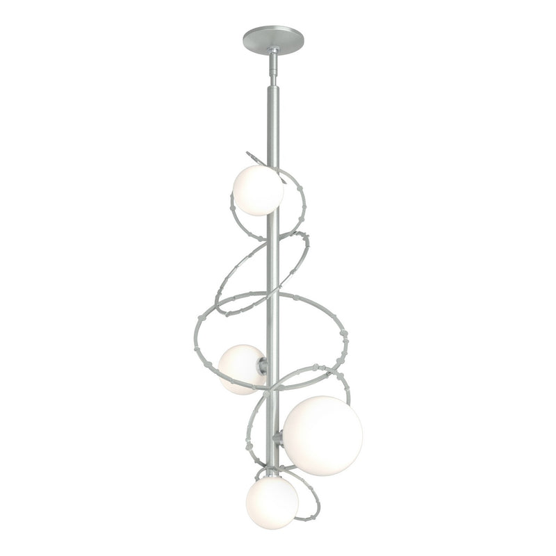 Hubbardton Forge 131606-SKT-MULT-82-GG0712 Four Light Pendant, Vintage Platinum
