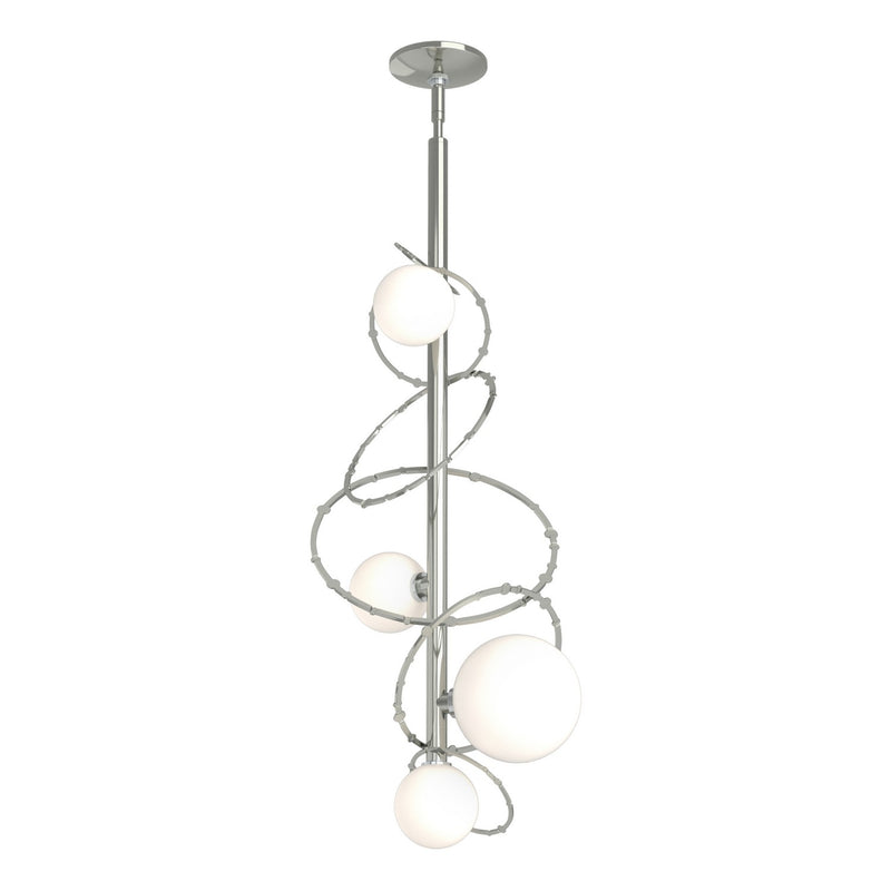 Hubbardton Forge 131606-SKT-MULT-85-GG0712 Four Light Pendant, Sterling