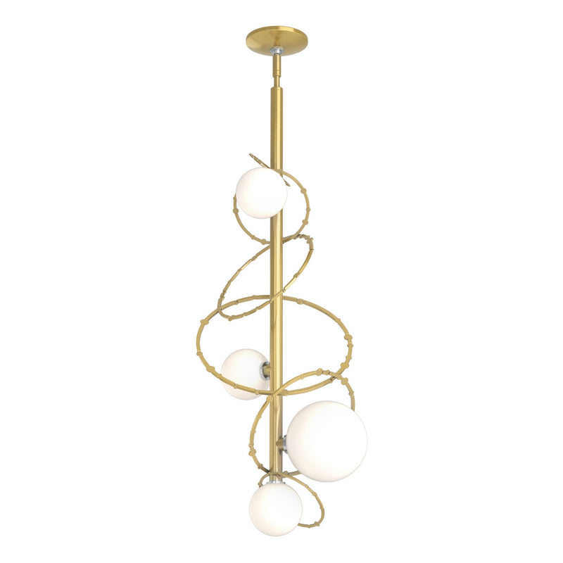 Hubbardton Forge 131606-SKT-MULT-86-GG0712 Four Light Pendant, Modern Brass