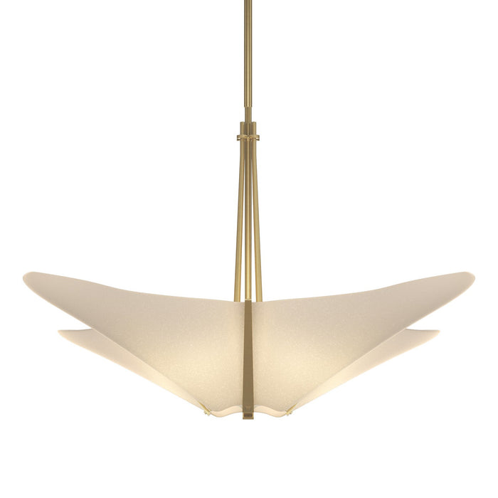 Hubbardton Forge 133305-SKT-MULT-86-SH1995 Four Light Pendant, Modern Brass