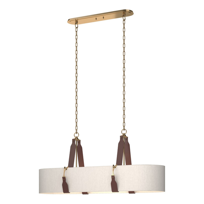 Hubbardton Forge 134070-SKT-STND-27-LB-SE4608 Four Light Pendant, Antique Brass