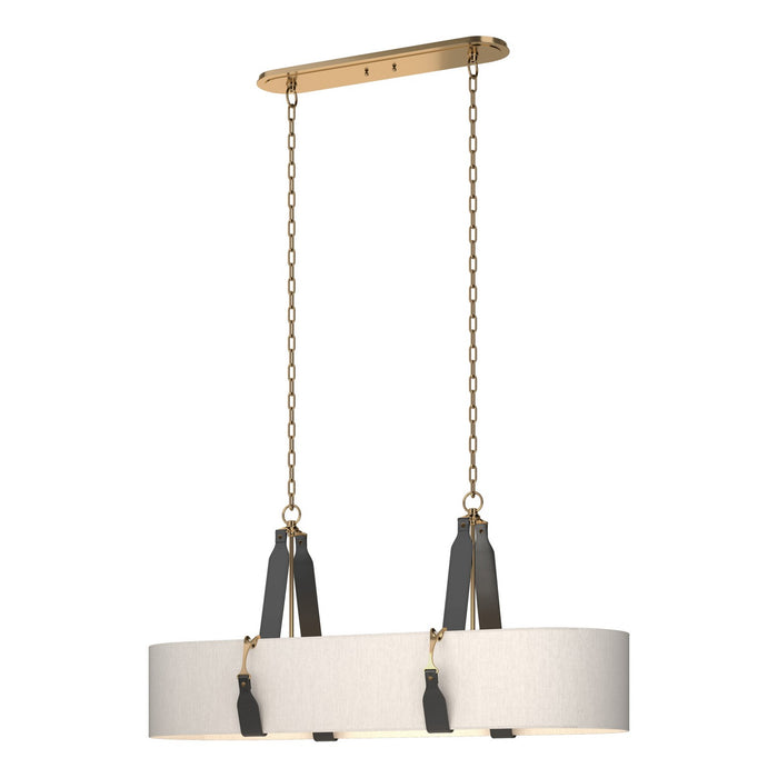 Hubbardton Forge 134070-SKT-STND-27-LK-SE4608 Four Light Pendant, Antique Brass