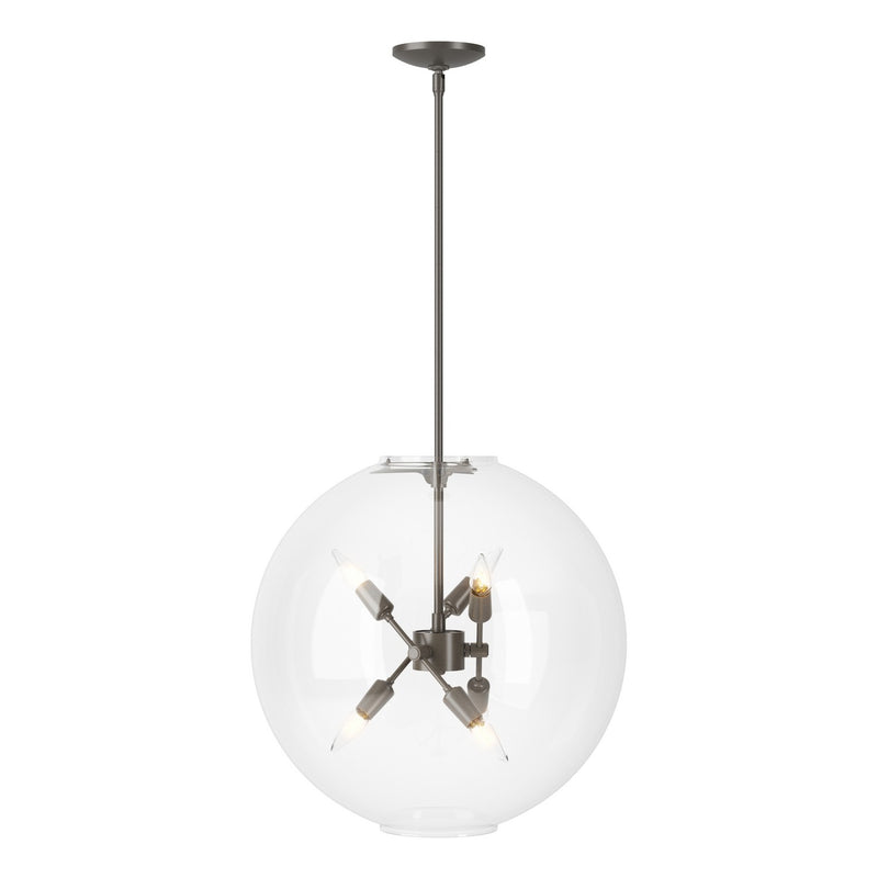 Hubbardton Forge 134410-SKT-MULT-07-ZM0497 Six Light Pendant, Dark Smoke