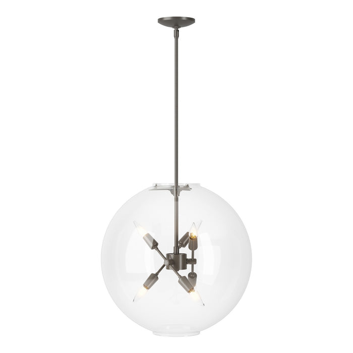 Hubbardton Forge 134410-SKT-MULT-07-ZM0497 Six Light Pendant, Dark Smoke