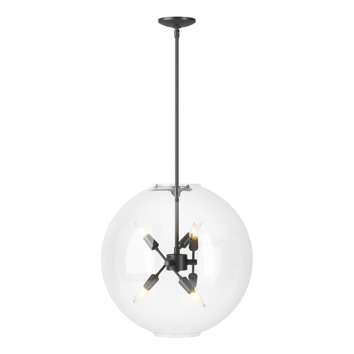 Hubbardton Forge 134410-SKT-MULT-10-ZM0497 Six Light Pendant, Black
