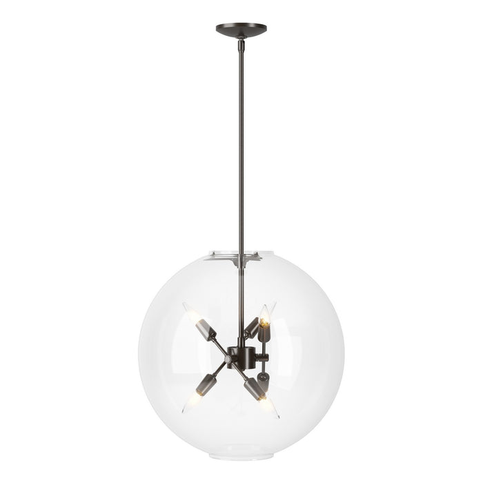 Hubbardton Forge 134410-SKT-MULT-14-ZM0497 Six Light Pendant, Oil Rubbed Bronze