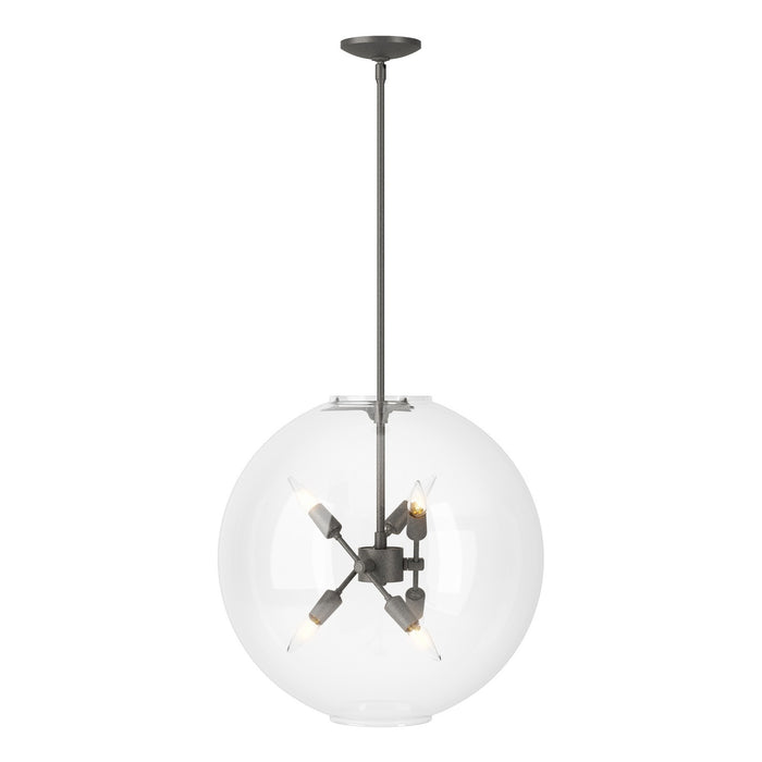 Hubbardton Forge 134410-SKT-MULT-20-ZM0497 Six Light Pendant, Natural Iron