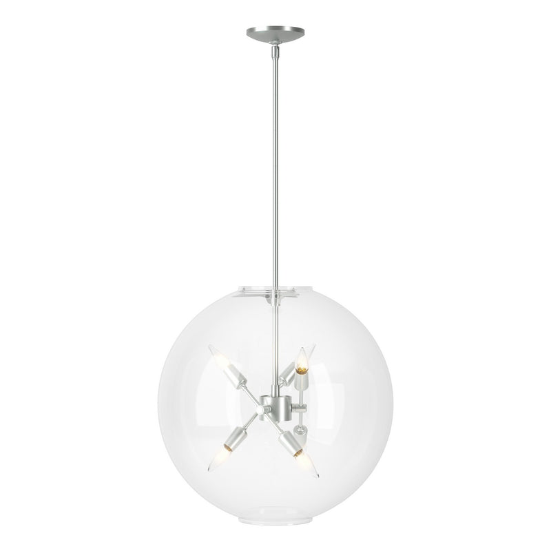 Hubbardton Forge 134410-SKT-MULT-82-ZM0497 Six Light Pendant, Vintage Platinum