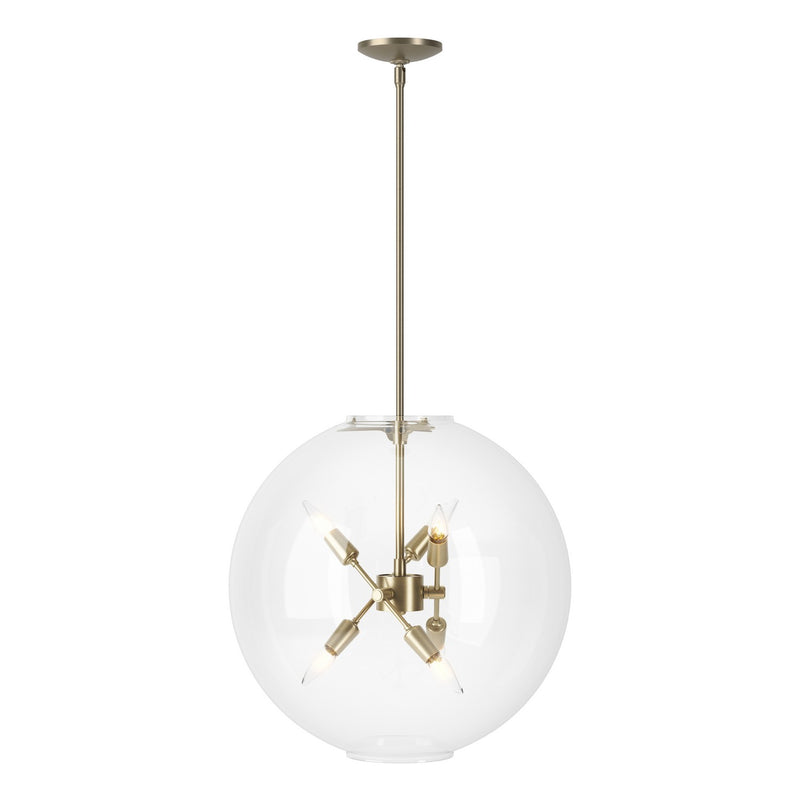 Hubbardton Forge 134410-SKT-MULT-84-ZM0497 Six Light Pendant, Soft Gold