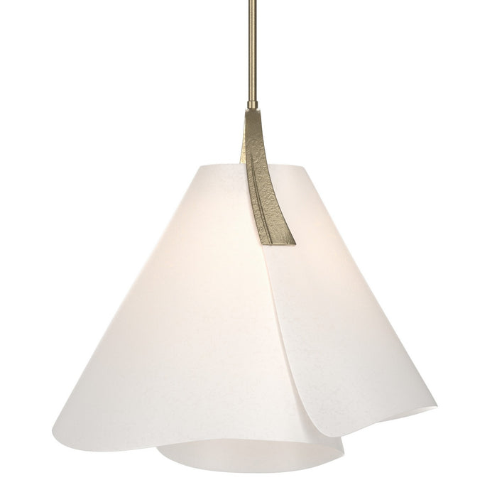 Hubbardton Forge 134501-SKT-MULT-84-SH1992 One Light Pendant, Soft Gold