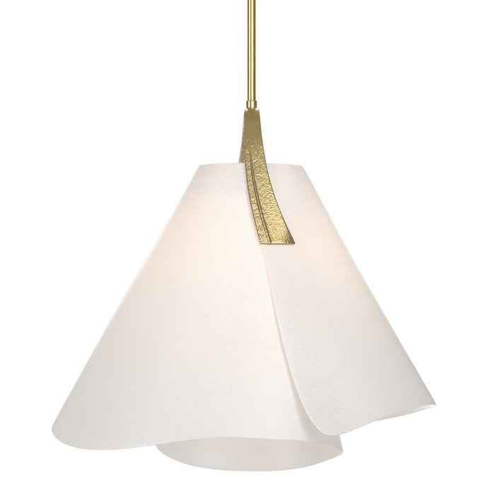 Hubbardton Forge 134501-SKT-MULT-86-SH1992 One Light Pendant, Modern Brass