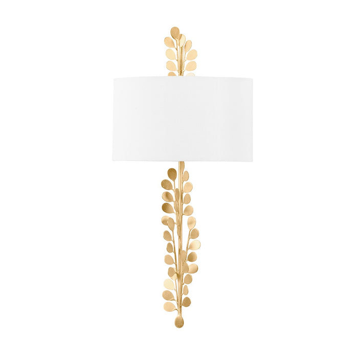 Troy Lighting B1825-VGL Two Light Wall Sconce, Vintage Gold Leaf