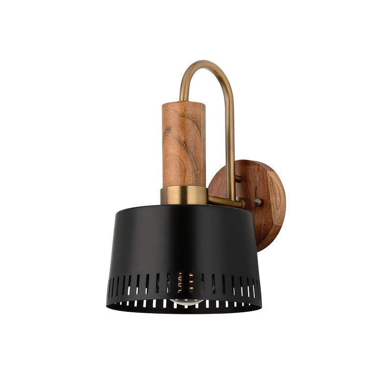 Troy Lighting B8614-PBR/SBK One Light Wall Sconce, Patina Brass