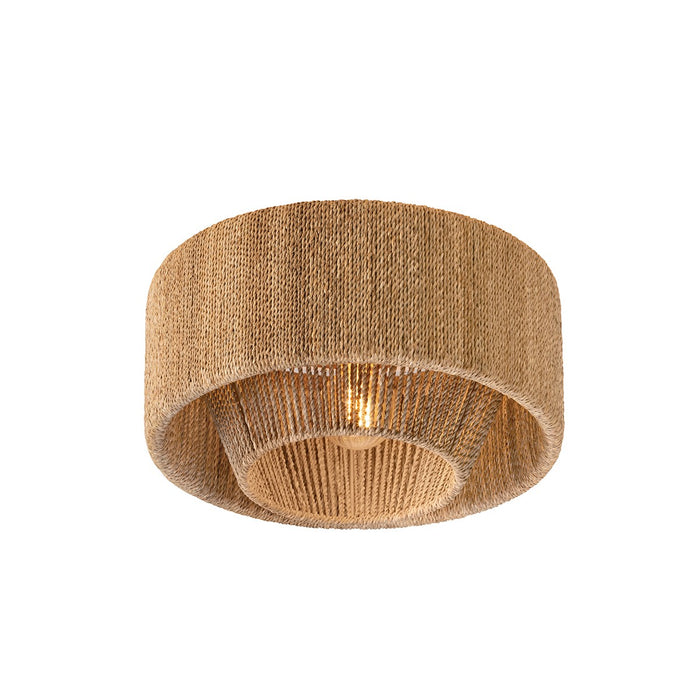 Troy Lighting C1216-VGL One Light Flush Mount, Vintage Gold Leaf