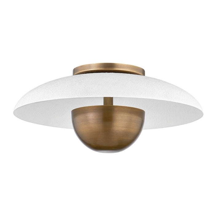 Troy Lighting C1814-PBR/GSW LED Flush Mount, Patina Brass