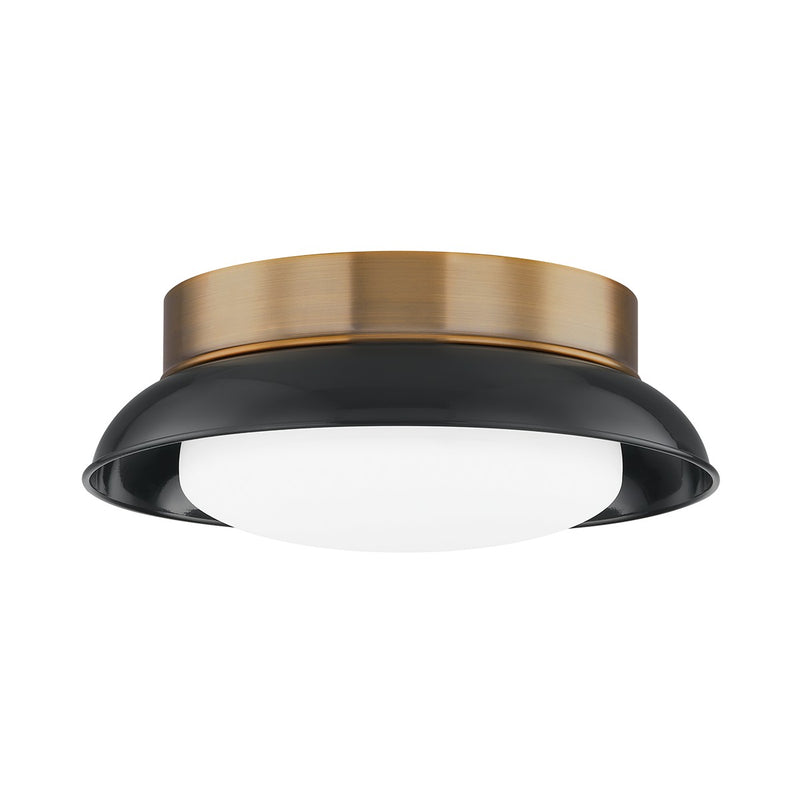 Troy Lighting C2014-PBR/GBK Two Light Flush Mount, Patina Brass