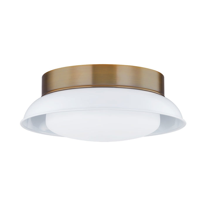 Troy Lighting C2014-PBR/GWH Two Light Flush Mount, Patina Brass