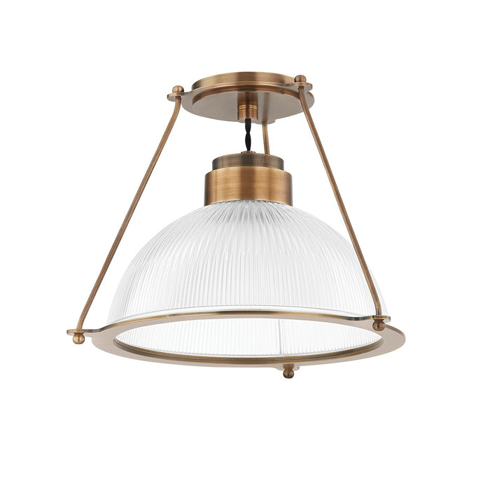 Troy Lighting C2115-PBR One Light Semi Flush Mount, Patina Brass
