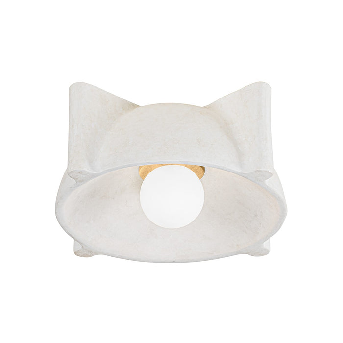 Troy Lighting C4713-PBR/CFW One Light Flush Mount, Vintage Gold Leaf