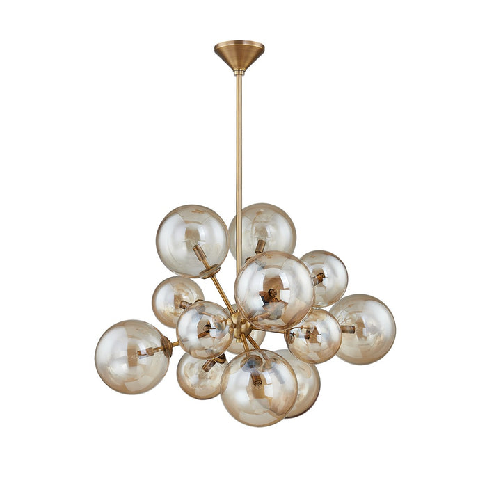 Troy Lighting F1027-PBR 13 Light Chandelier, Patina Brass