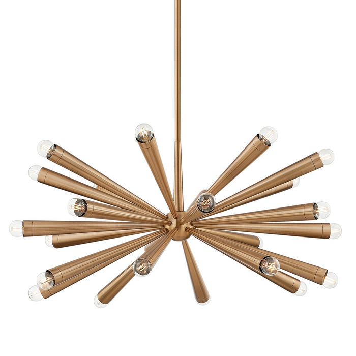Troy Lighting F1040-PBR 24 Light Chandelier, Patina Brass