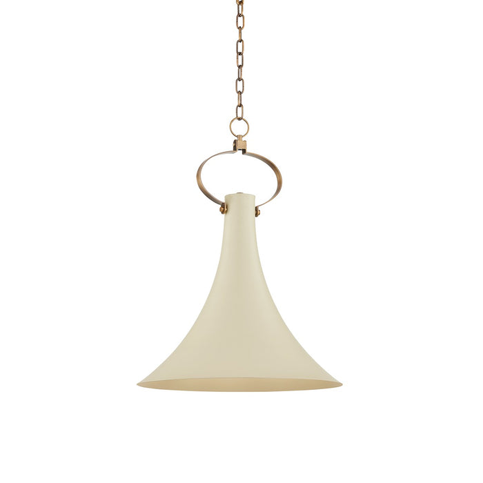 Troy Lighting F1518-PBR/SSD One Light Pendant, Patina Brass
