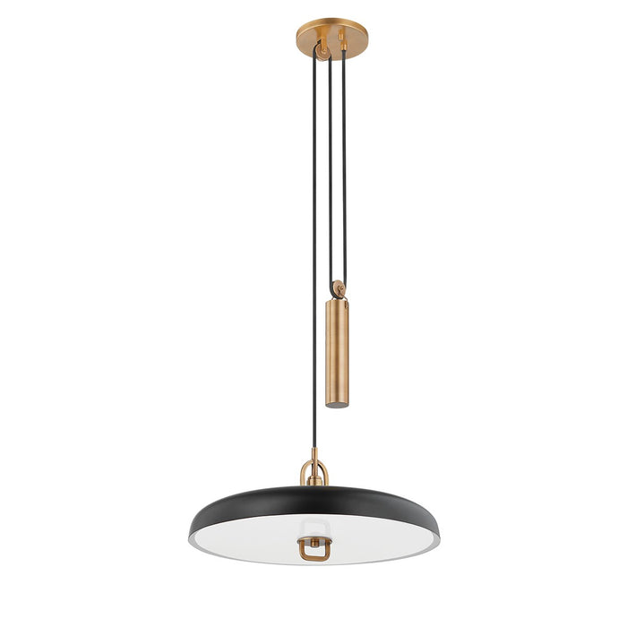 Troy Lighting F1618-PBR/SBK LED Pendant, Patina Brass/Soft Black