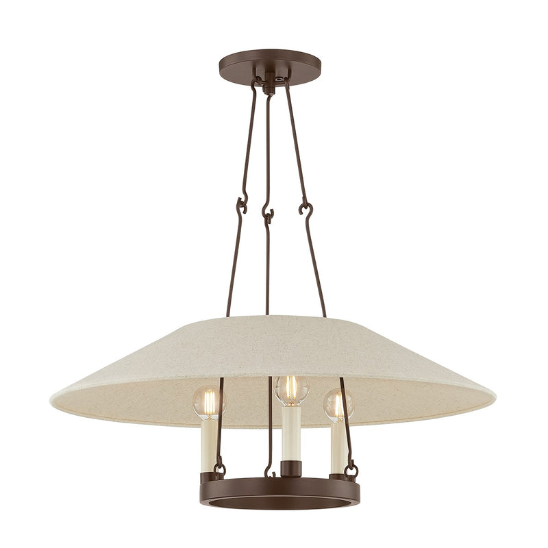 Troy Lighting F1625-BRZ Three Light Chandelier, Bronze