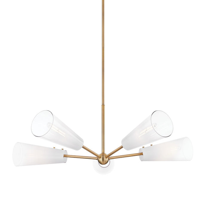Troy Lighting F1645-PBR Five Light Chandelier, Patina Brass